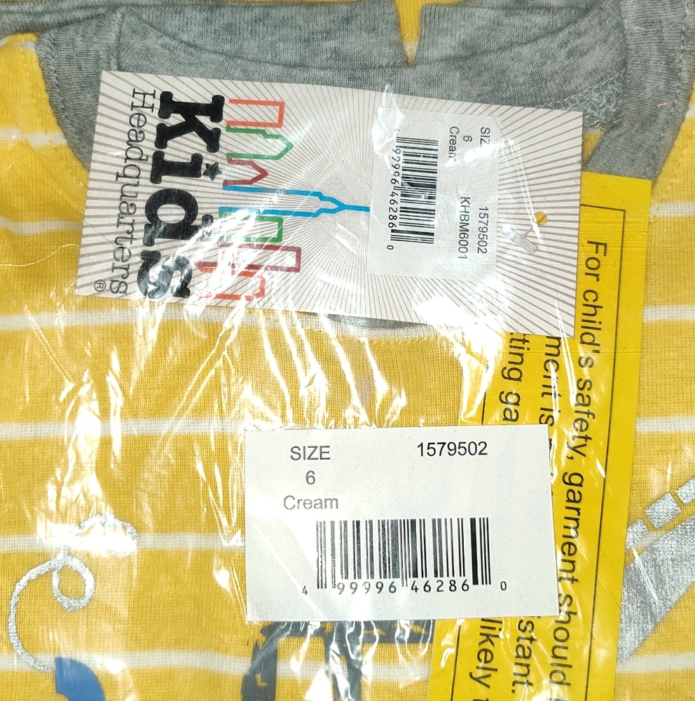 New! Kids Headquarters Kids' boys 4-Piece Cotton PJ Set Construction size 6 NWT! - Picture 2 of 9